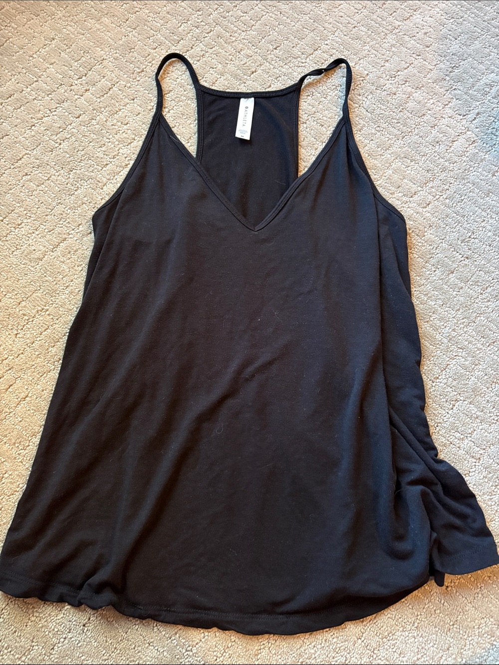 Athleta Black V-Neck Spaghetti Strap Camisole